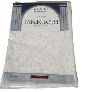 Home Trends Select Woven Damask Tablecloth Round 70"